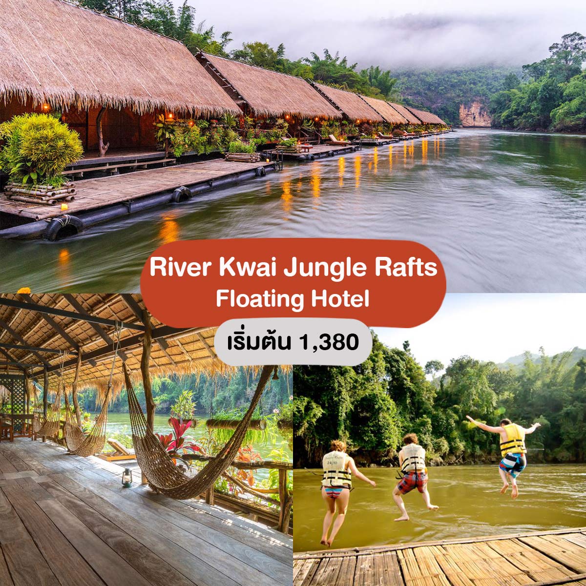 River Kwai Jungle Rafts Floating Hotel