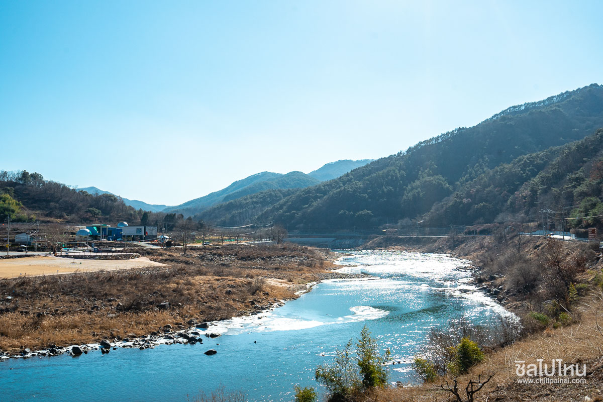 หมู่บ้านรถไฟซอมจินกัง (Seomjingang Train Village) 20 ที่เที่ยวจังหวัดชอลลานัมโด - เกาหลีใต้
