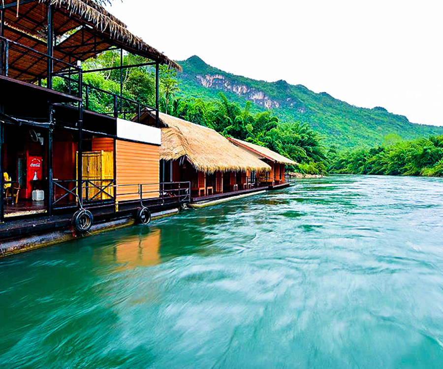 โก๋ เมืองกาญจน์ พาราไดซ์ วิว รีสอร์ท (Koh Mueangkarn Paradise View Resort)- ไทรโยค กาญจนบุรี