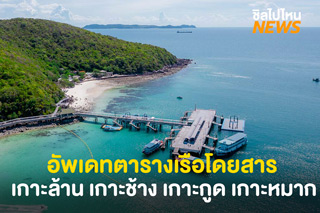อัพเดทตารางเรือโดยสาร 4 เกาะยอดฮิตทะเลตะวันออก เกาะล้าน เกาะช้าง เกาะกูด เกาะหมาก