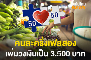 คนละครึ่งเฟสสอง เพิ่มวงเงินเป็น 3,500 บาท เฟสแรกรับเพิ่ม 500 บาท
