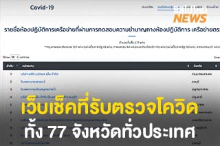 ชี้เป้าเว็บไซต์เช็คโรงพยาบาลรับตรวจโควิด-19 ทั้ง 77 จังหวัดทั่วประเทศ