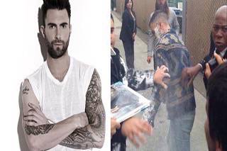 คลิปวินาที Adam Levine ถูกสาดผงน้ำตาลไอซ์ซิ่งระหว่างให้ลายเซ็นแฟนคลับ