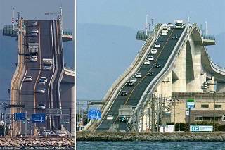 สะพานเอชิมะ สะพานสูงสุดชัน จนได้ฉายาว่า สะพานรถไฟเหาะ 